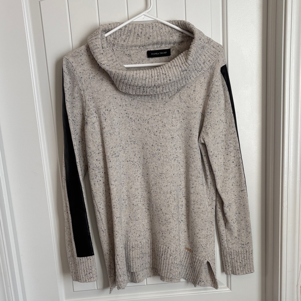 Gray Sweater with Black Accents